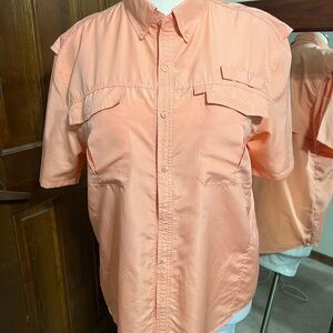 Men's Peach Short Sleeve Polo Shirt